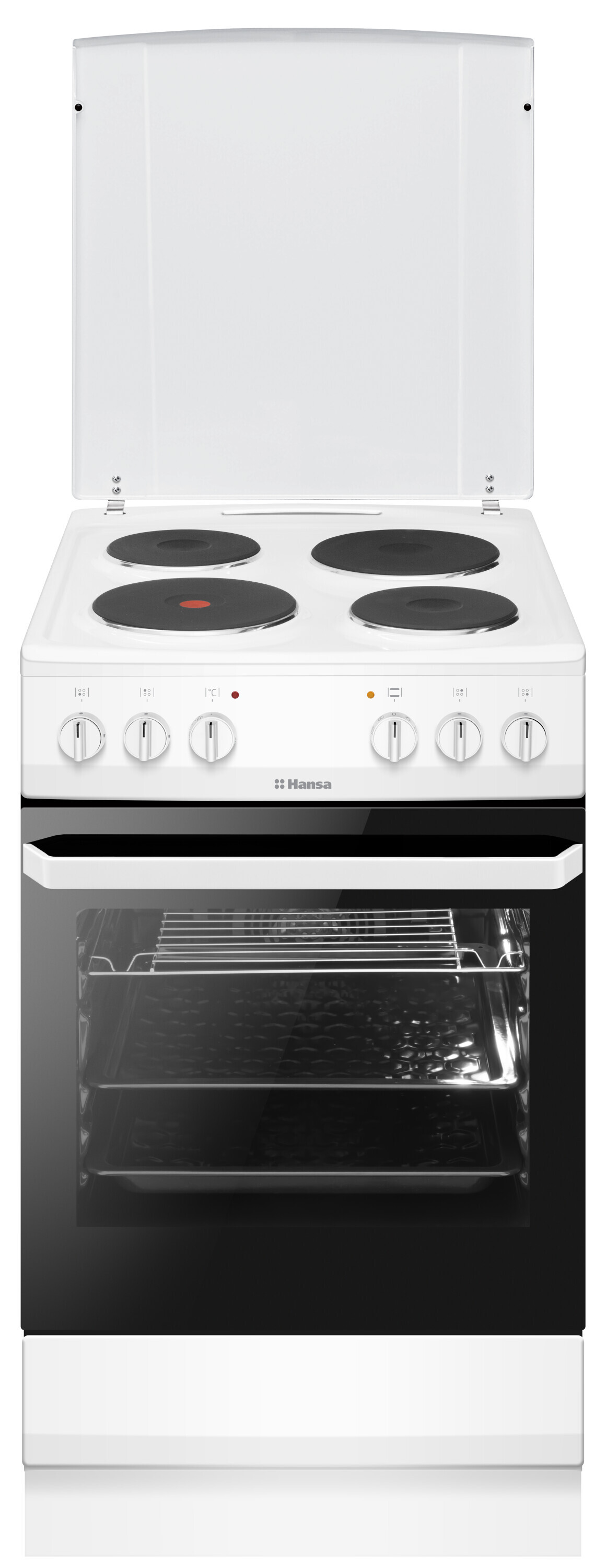 Freestanding cooker with electric hob