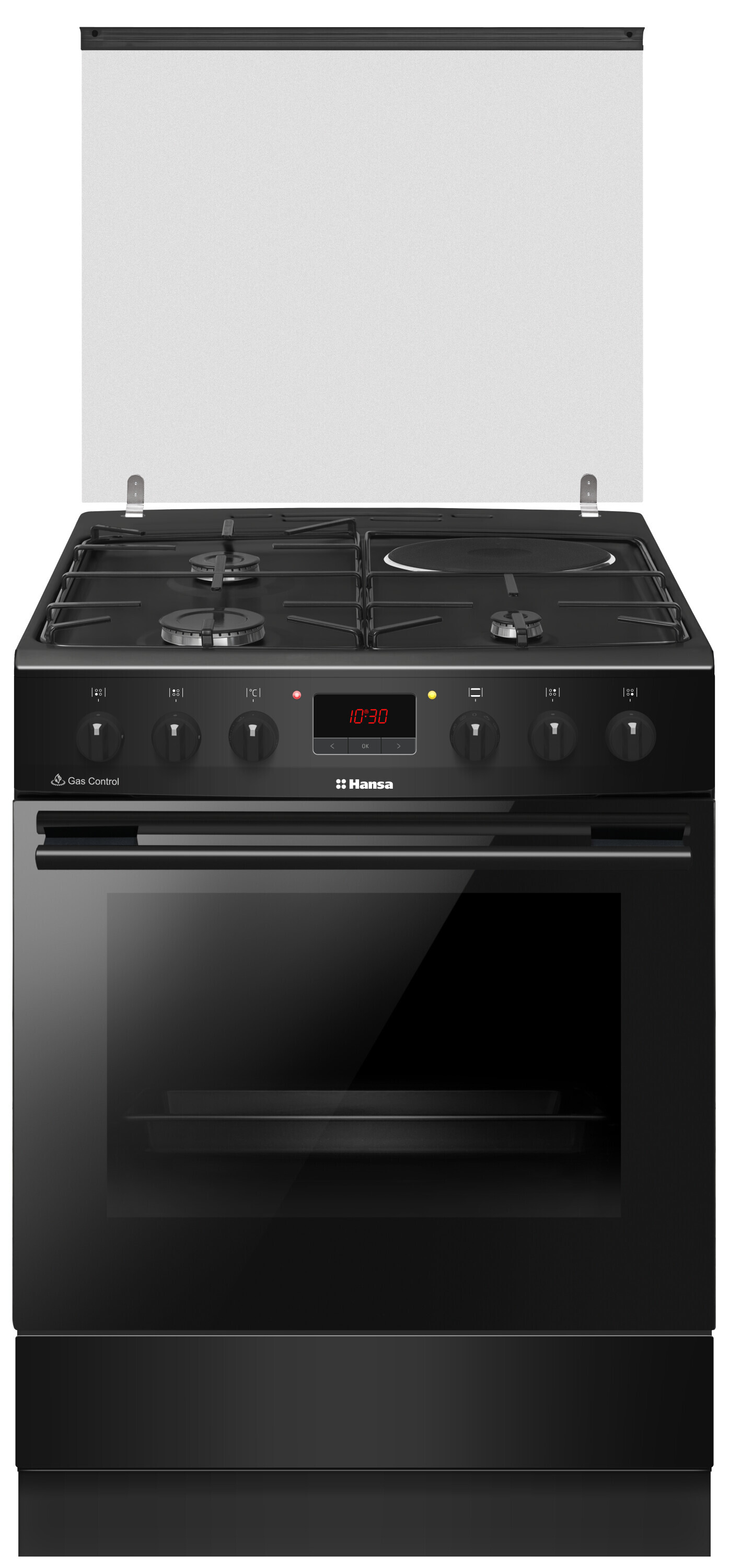 Freestanding cooker with mix hob